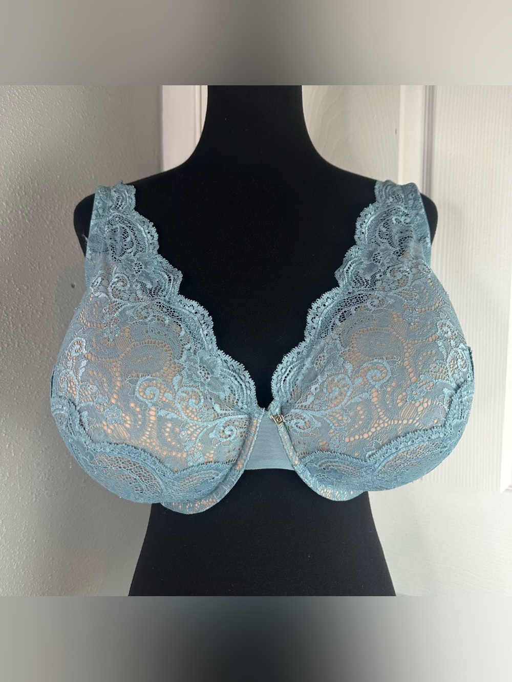 Thirdlove 24/7 Blue Lace Contour Plunge Bra Size 40H